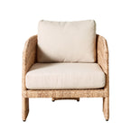 Fauteuil d'extérieur en résine tressée coloris sable
