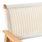 Fauteuil d'appoint en osier d'extérieur blanc