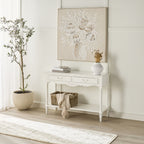 Console de style provincial français, patine antique blanche