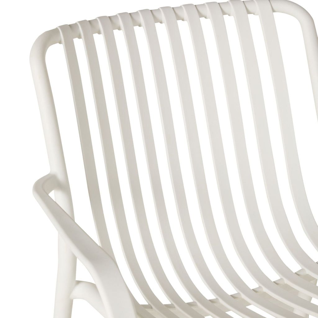 UV Stabilised Plastic Outdoor Chair White