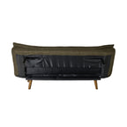 Canapé convertible en tissu texturé vert cyprès