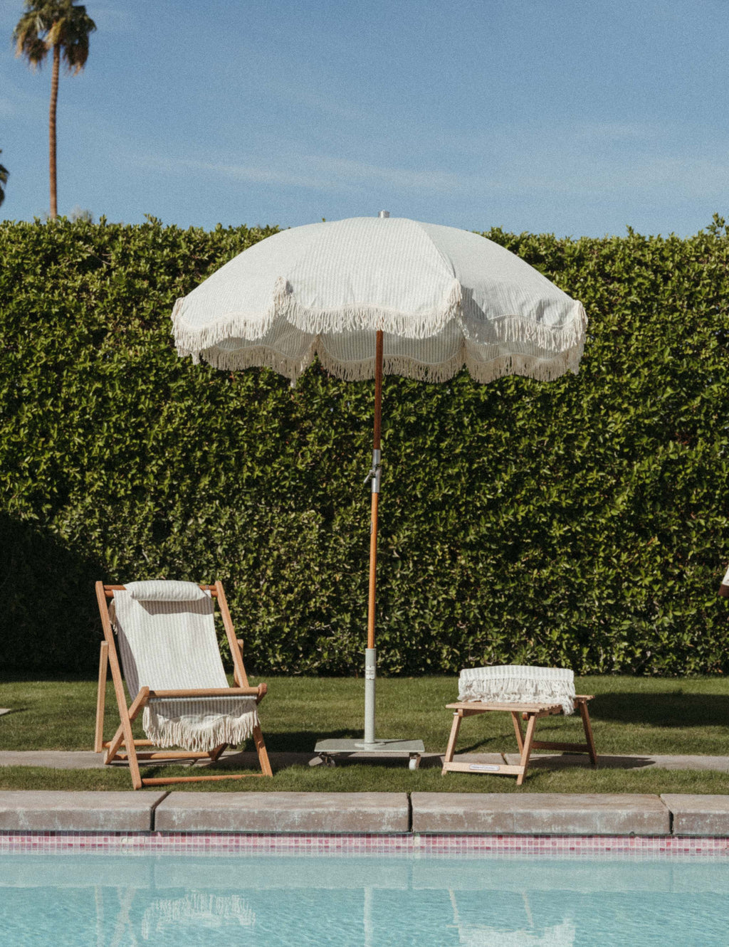 Premium Fringed Outdoor Patio Beach Umbrella