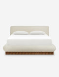 Billow Sculptural Upholstered Bed with Curved Headboard