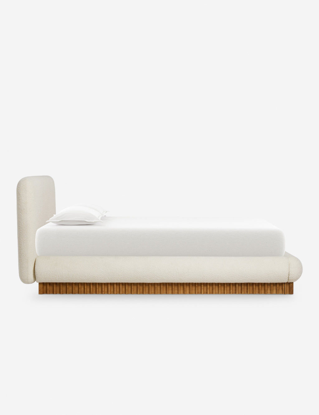 Billow Sculptural Upholstered Bed with Curved Headboard