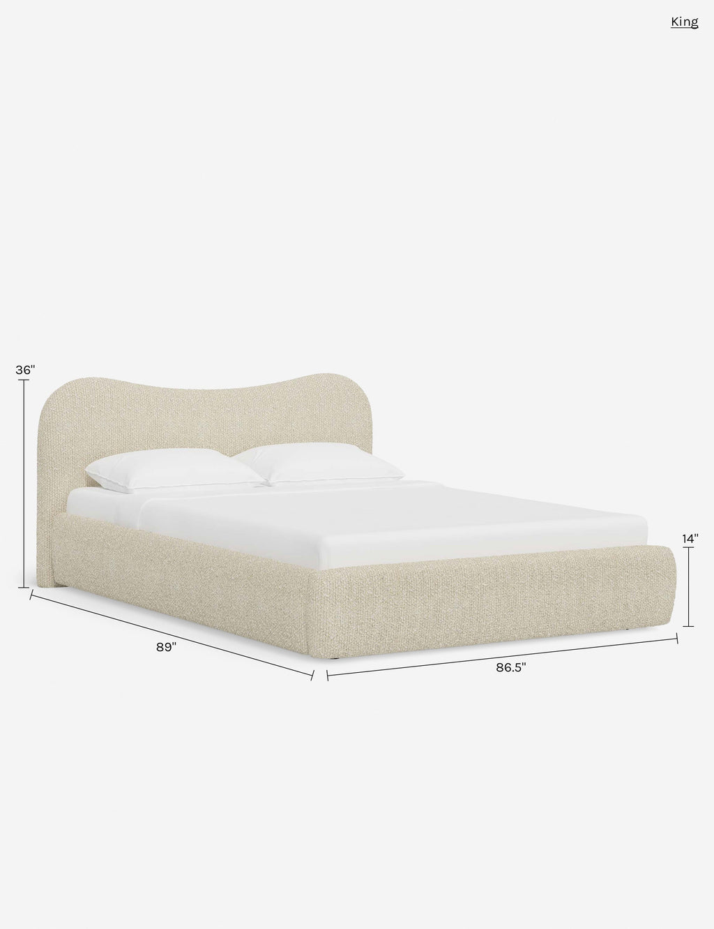 Gladys Low Profile Upholstered Platform Bed Frame