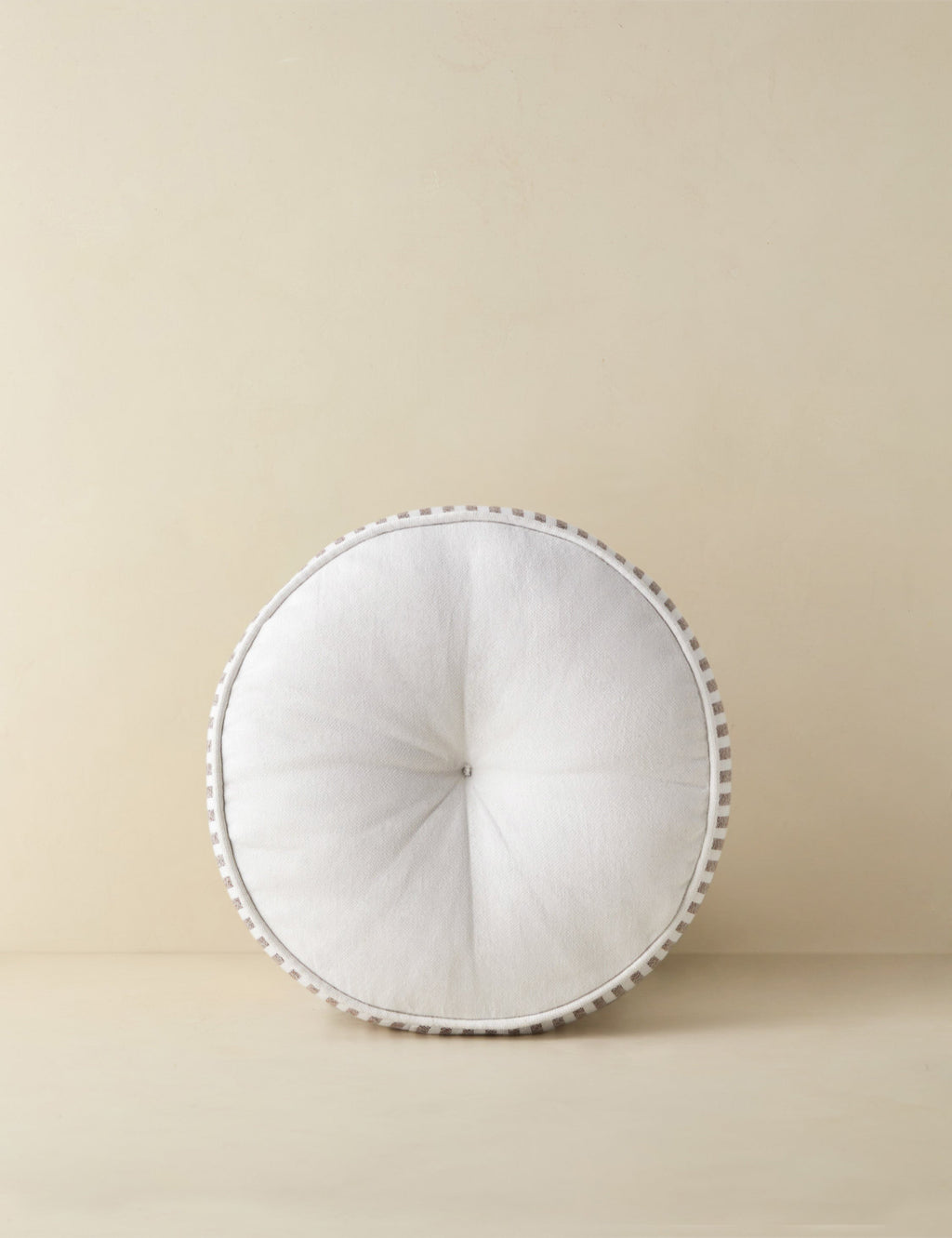 Littu Indoor Outdoor Striped Round Disc Pillow