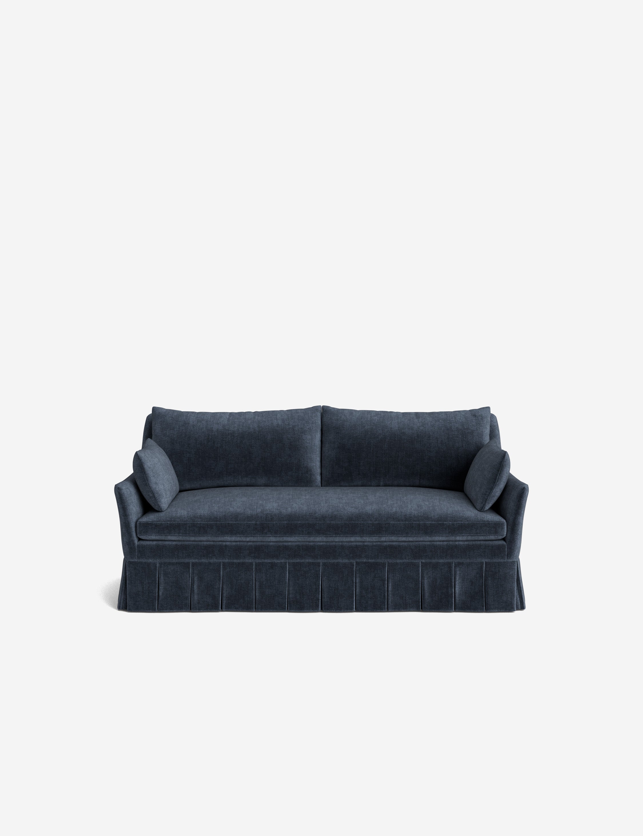 Portola Pleated Skirt Slope Arm Transitional Sofa