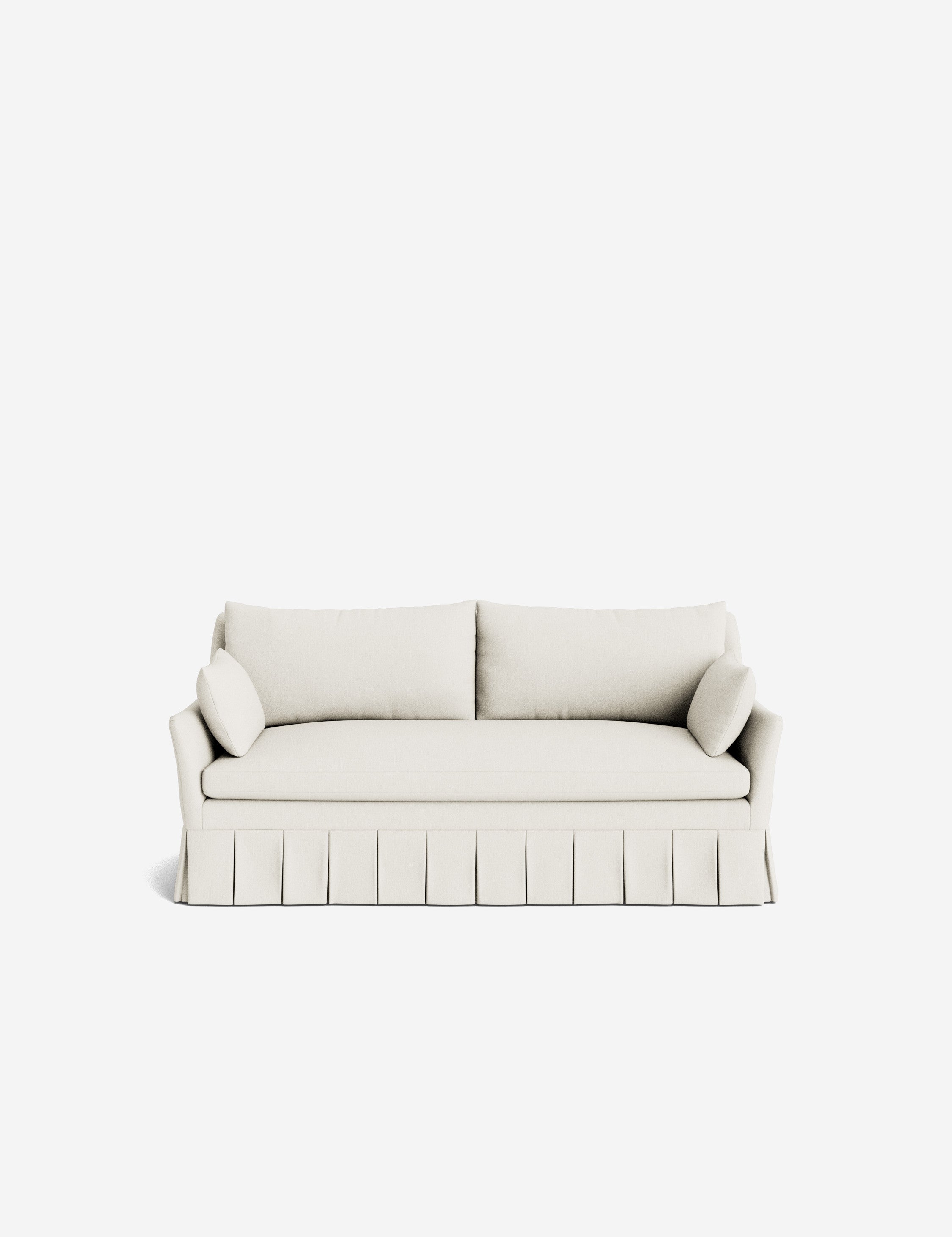 Portola Pleated Skirt Slope Arm Transitional Sofa
