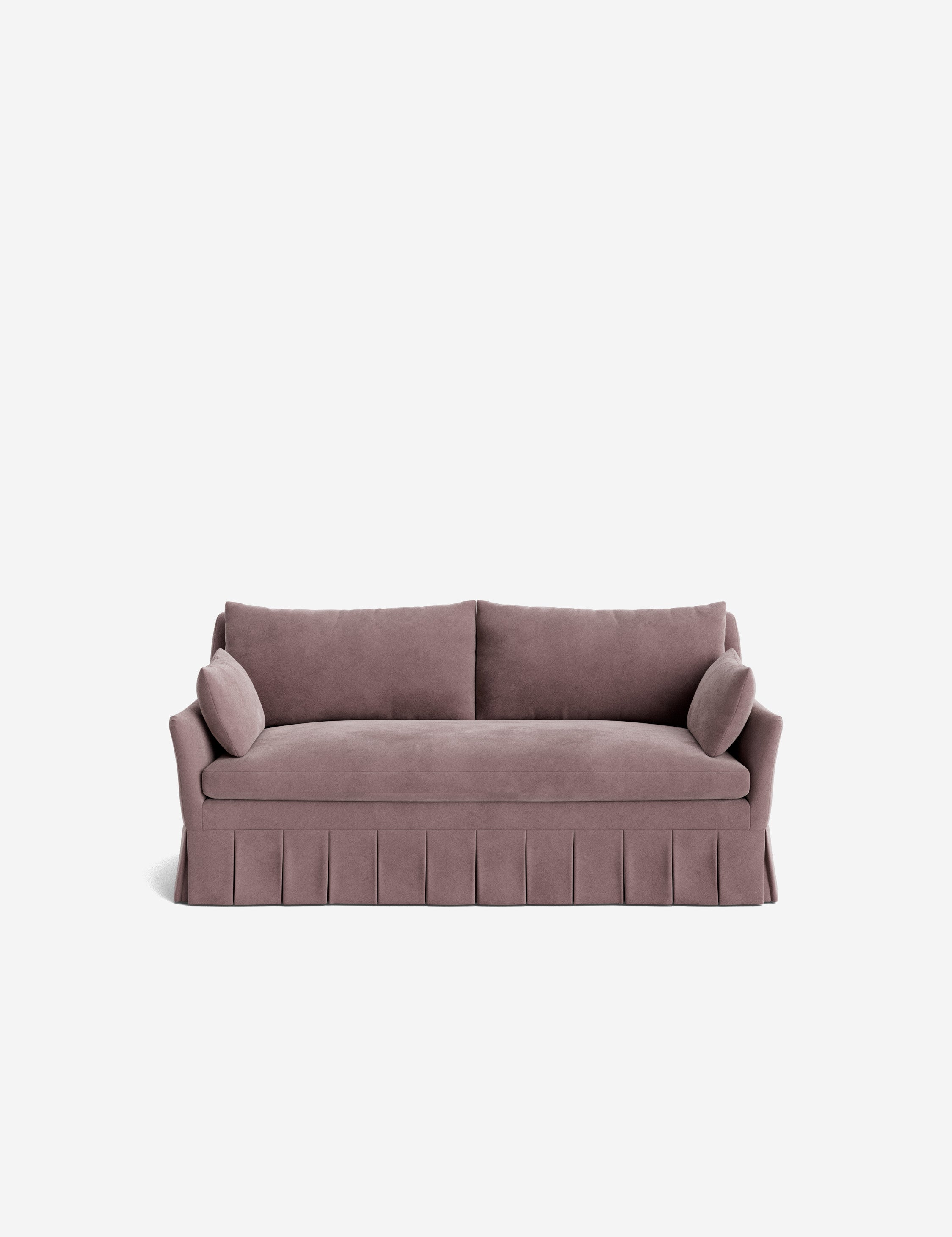 Portola Pleated Skirt Slope Arm Transitional Sofa