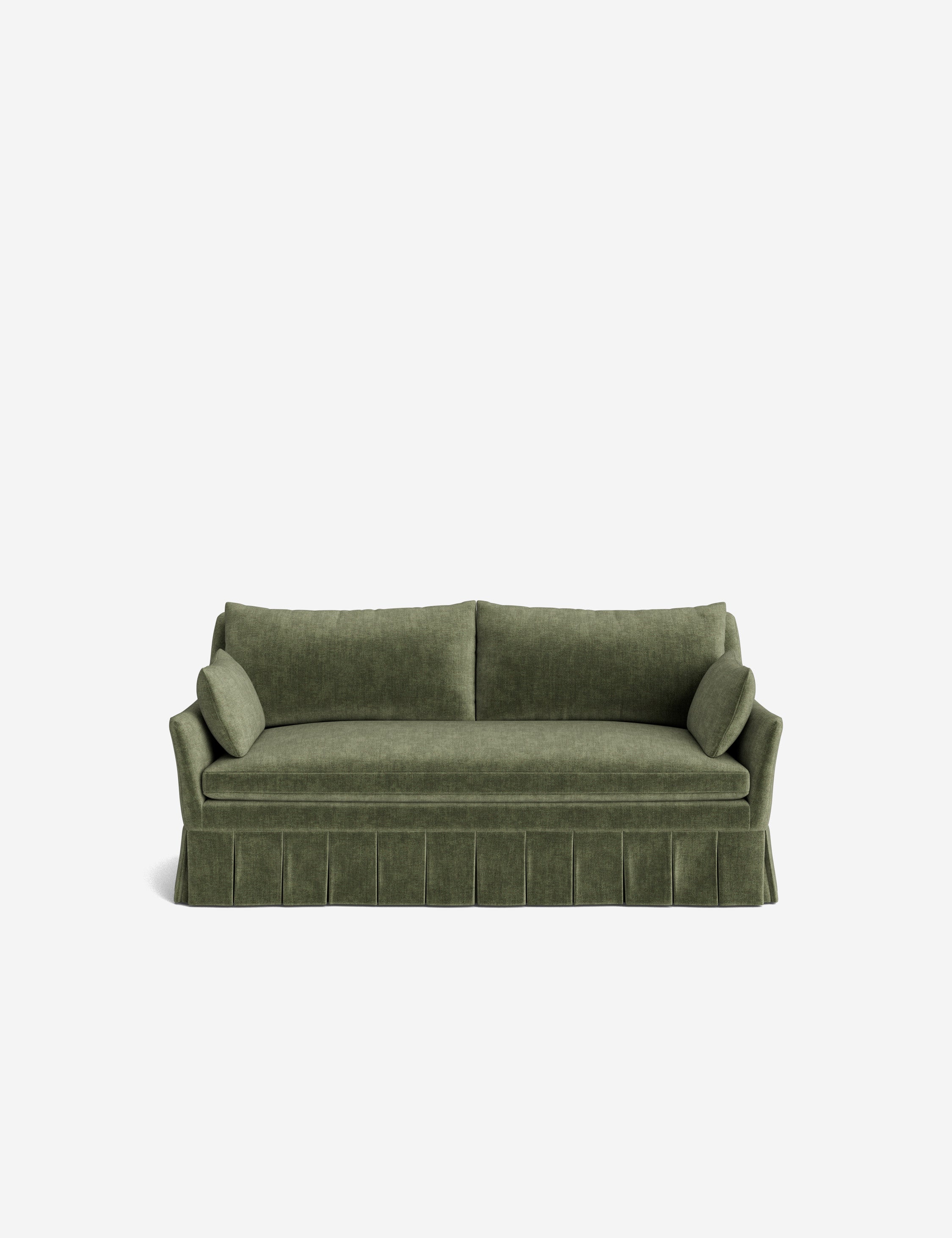 Portola Pleated Skirt Slope Arm Transitional Sofa