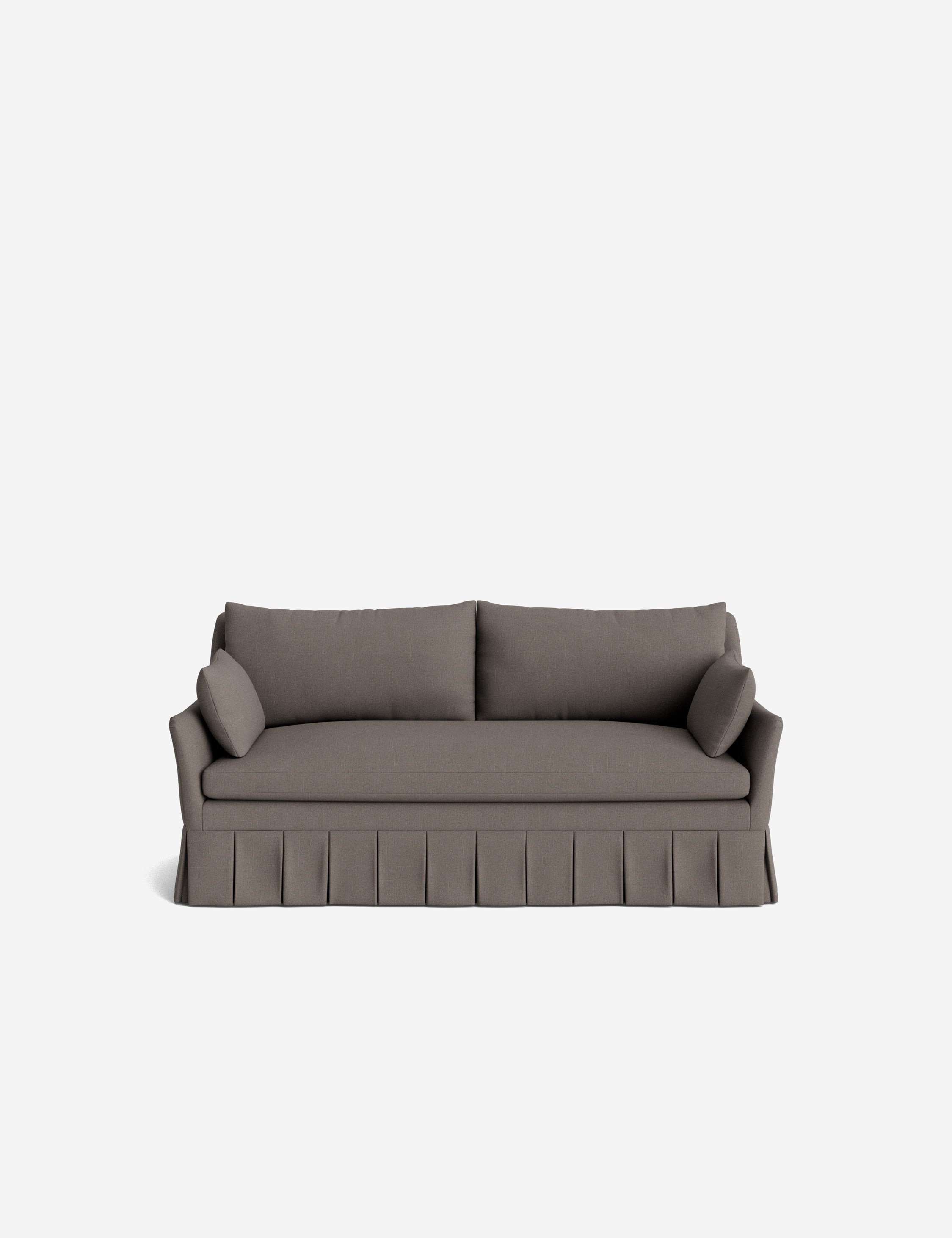 Portola Pleated Skirt Slope Arm Transitional Sofa