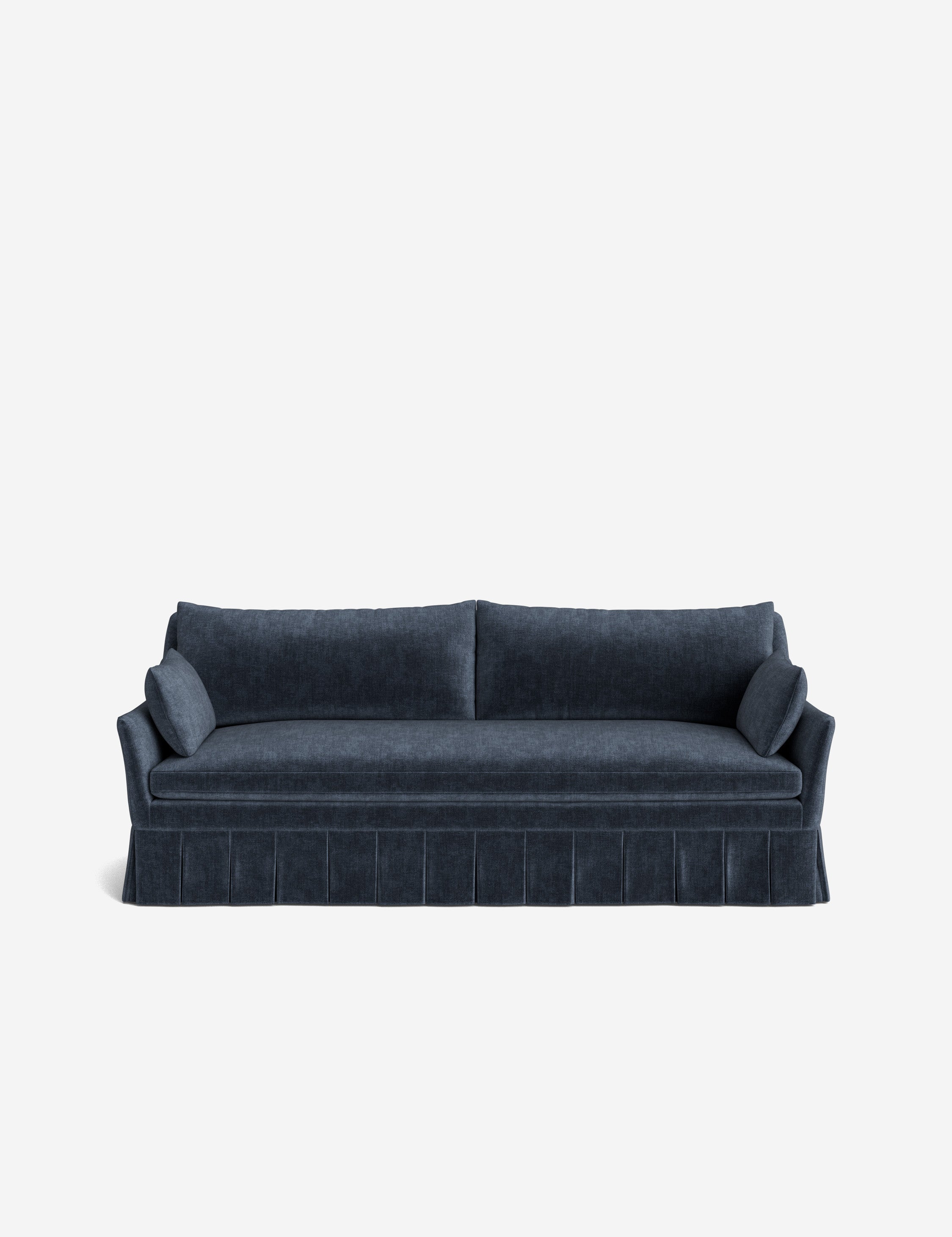 Portola Pleated Skirt Slope Arm Transitional Sofa