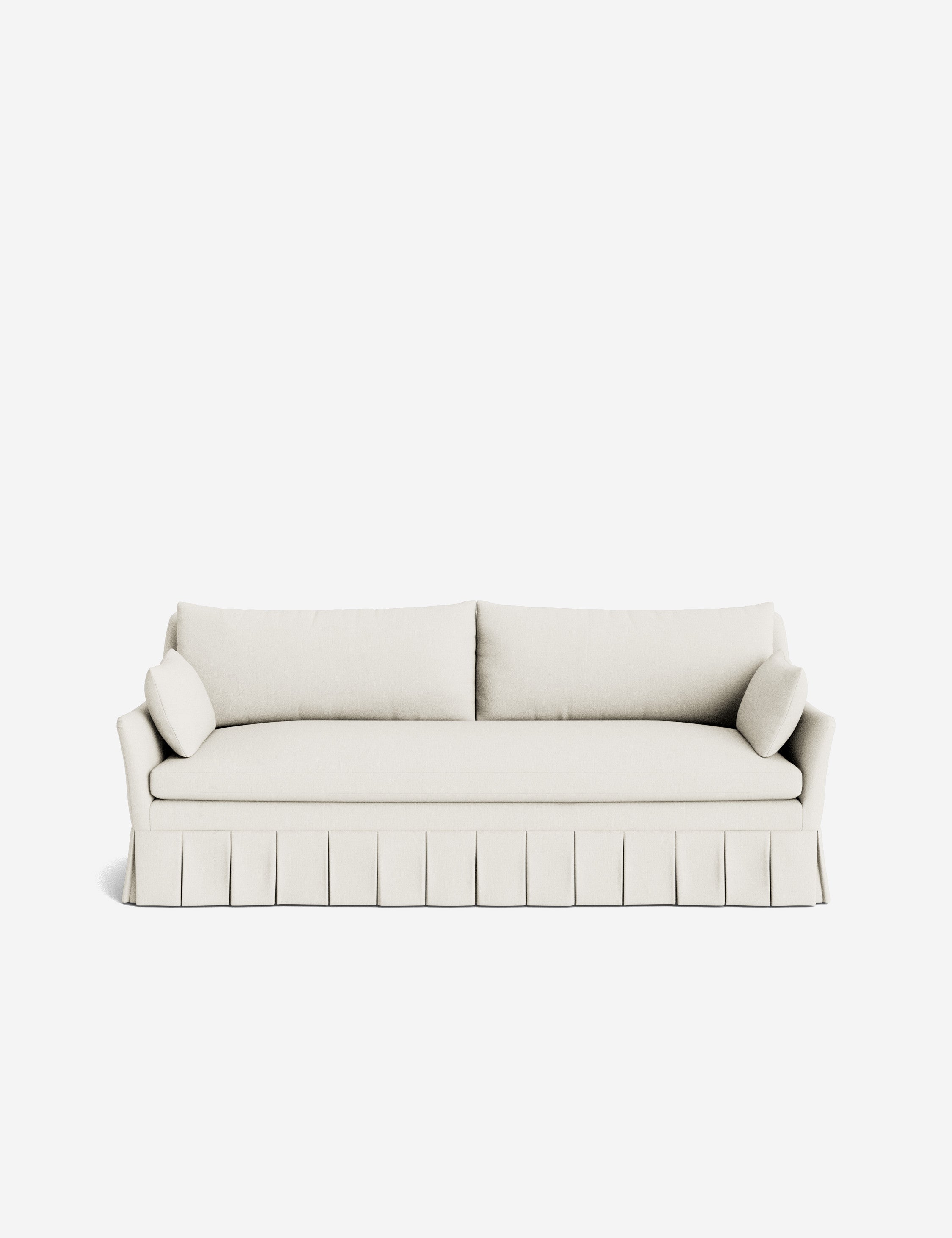 Portola Pleated Skirt Slope Arm Transitional Sofa