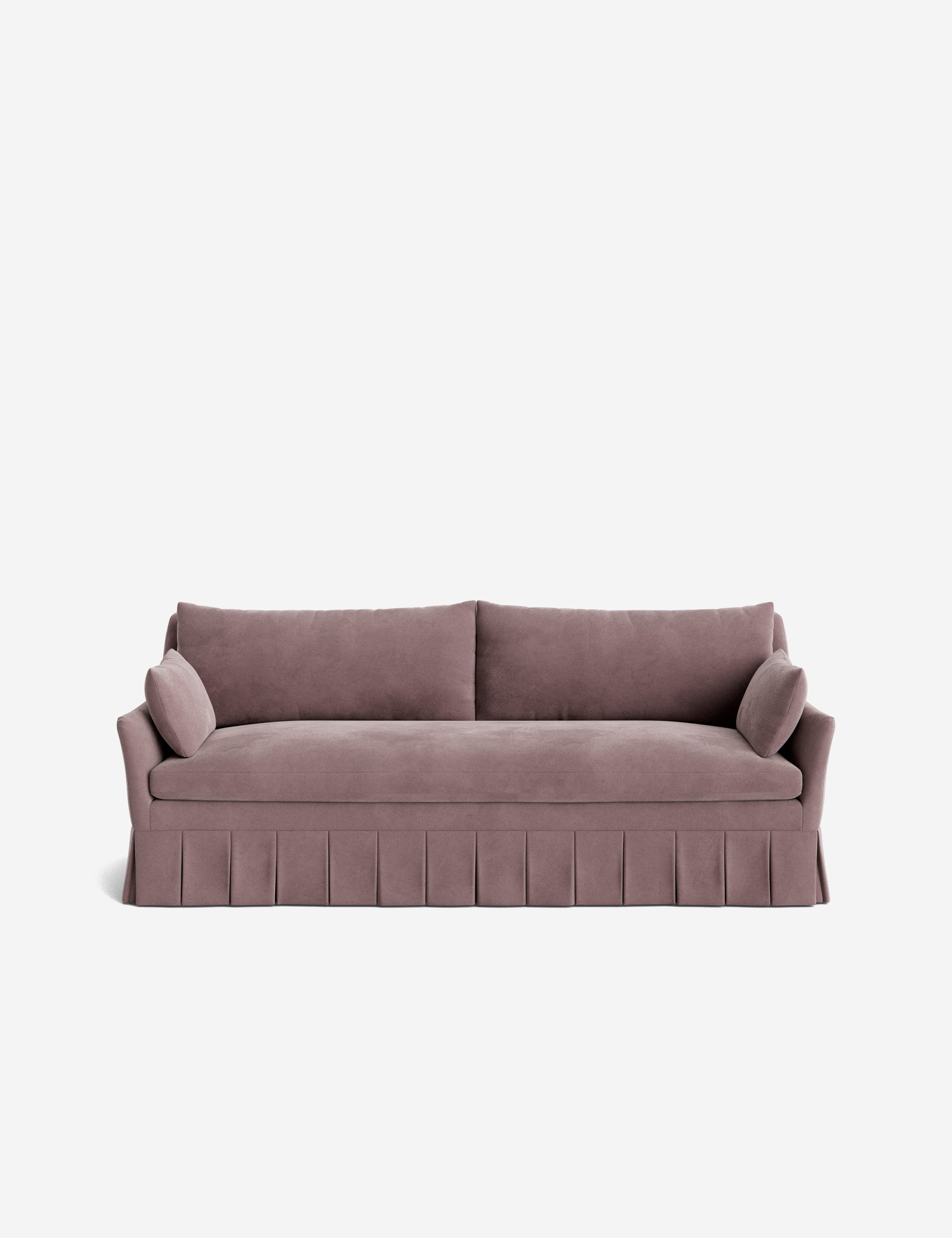 Portola Pleated Skirt Slope Arm Transitional Sofa