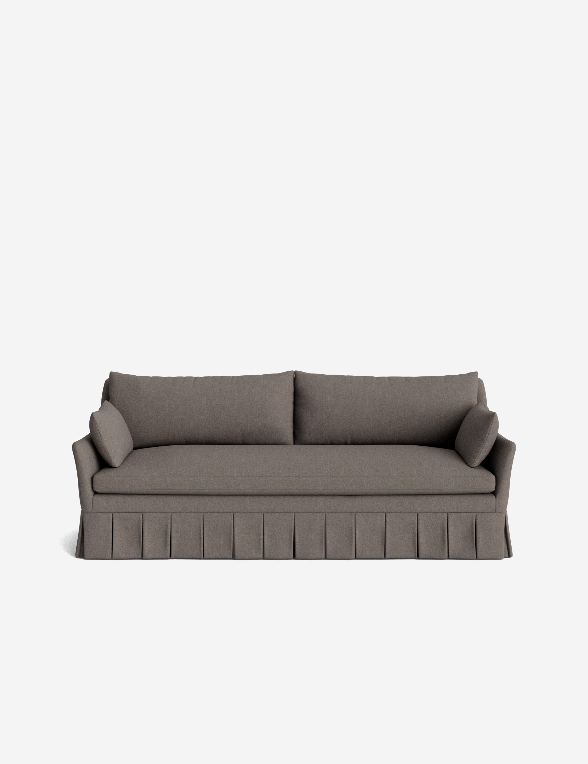 Portola Pleated Skirt Slope Arm Transitional Sofa