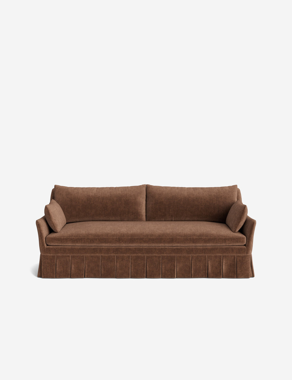 Portola Pleated Skirt Slope Arm Transitional Sofa