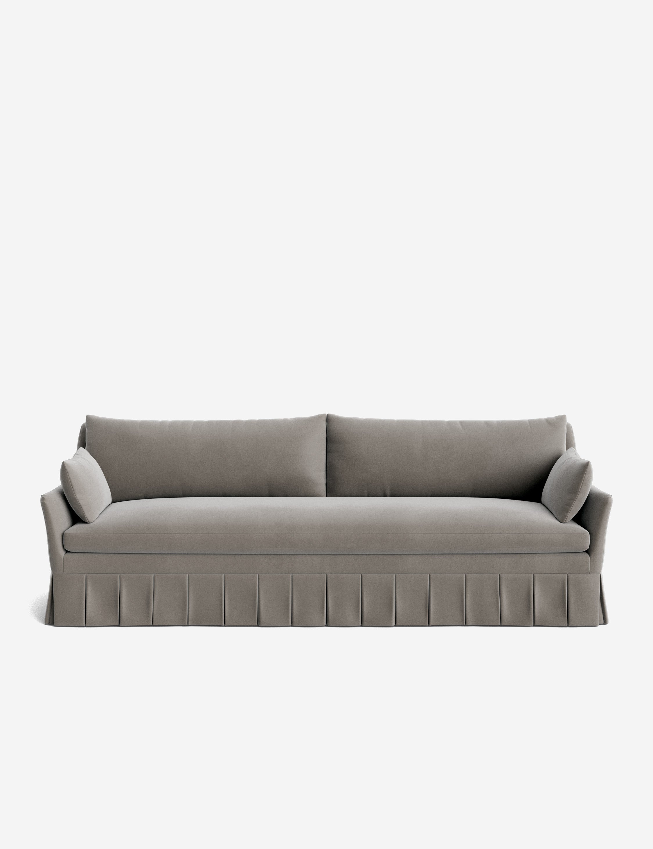 Portola Pleated Skirt Slope Arm Transitional Sofa