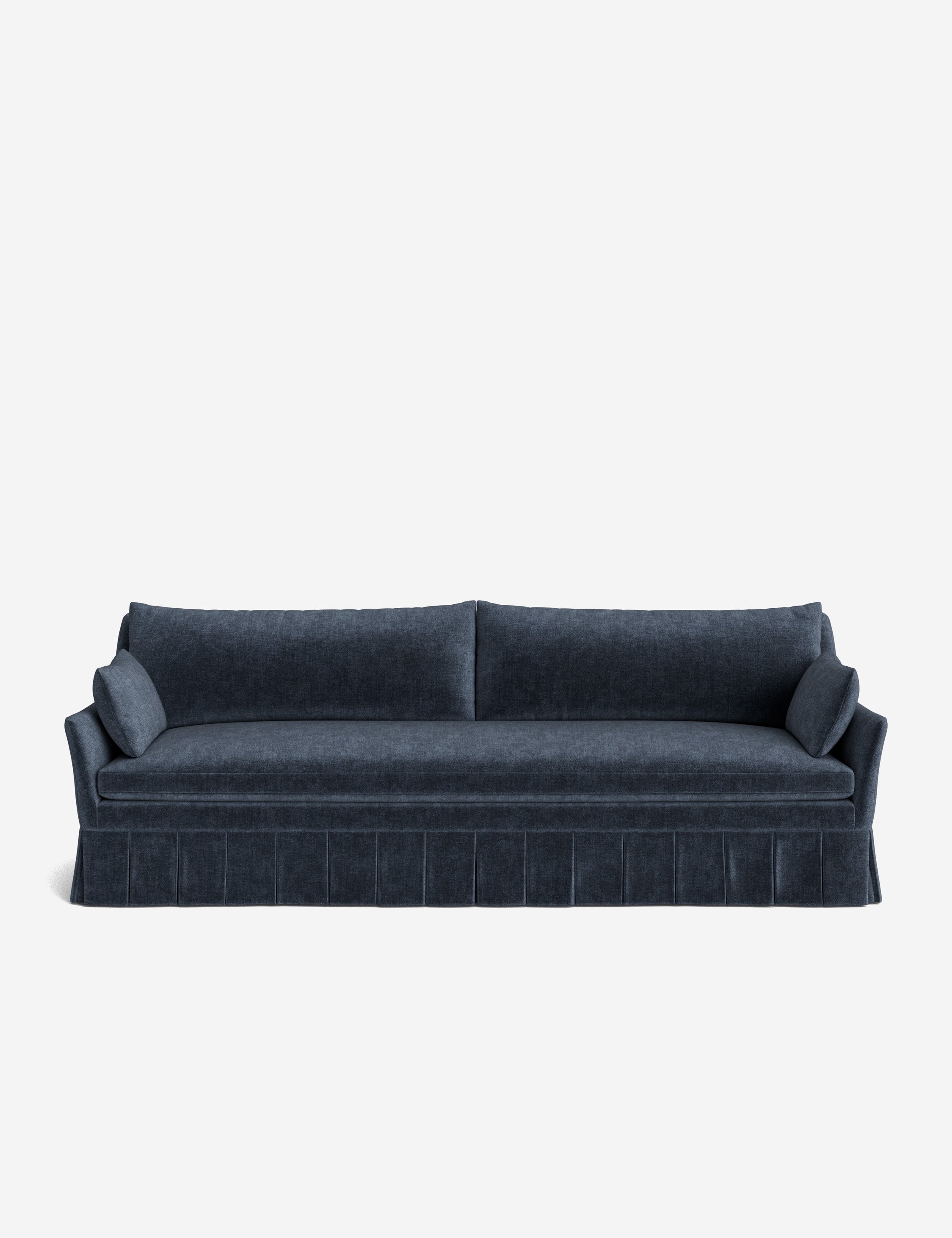 Portola Pleated Skirt Slope Arm Transitional Sofa