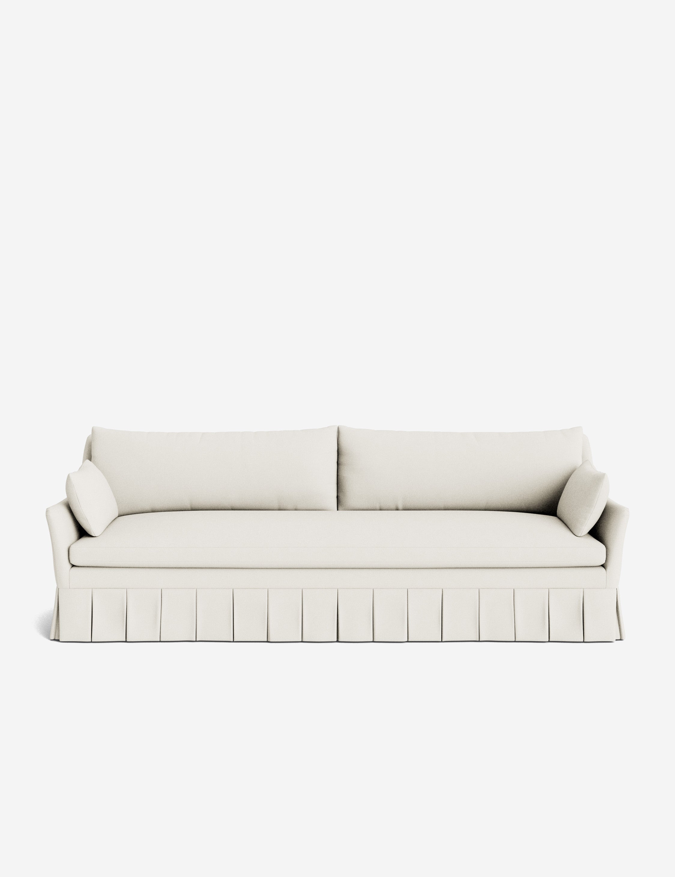 Portola Pleated Skirt Slope Arm Transitional Sofa