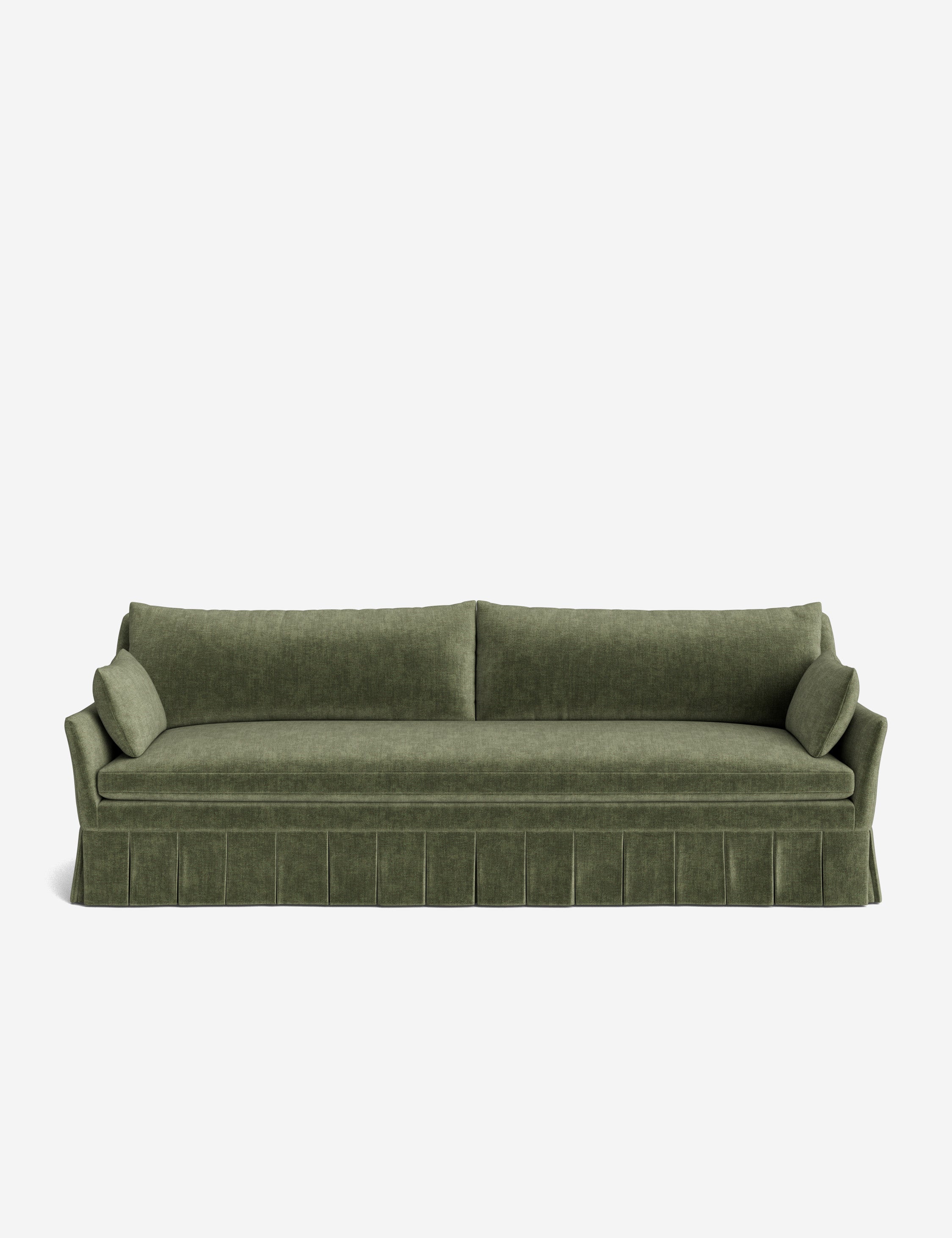 Portola Pleated Skirt Slope Arm Transitional Sofa