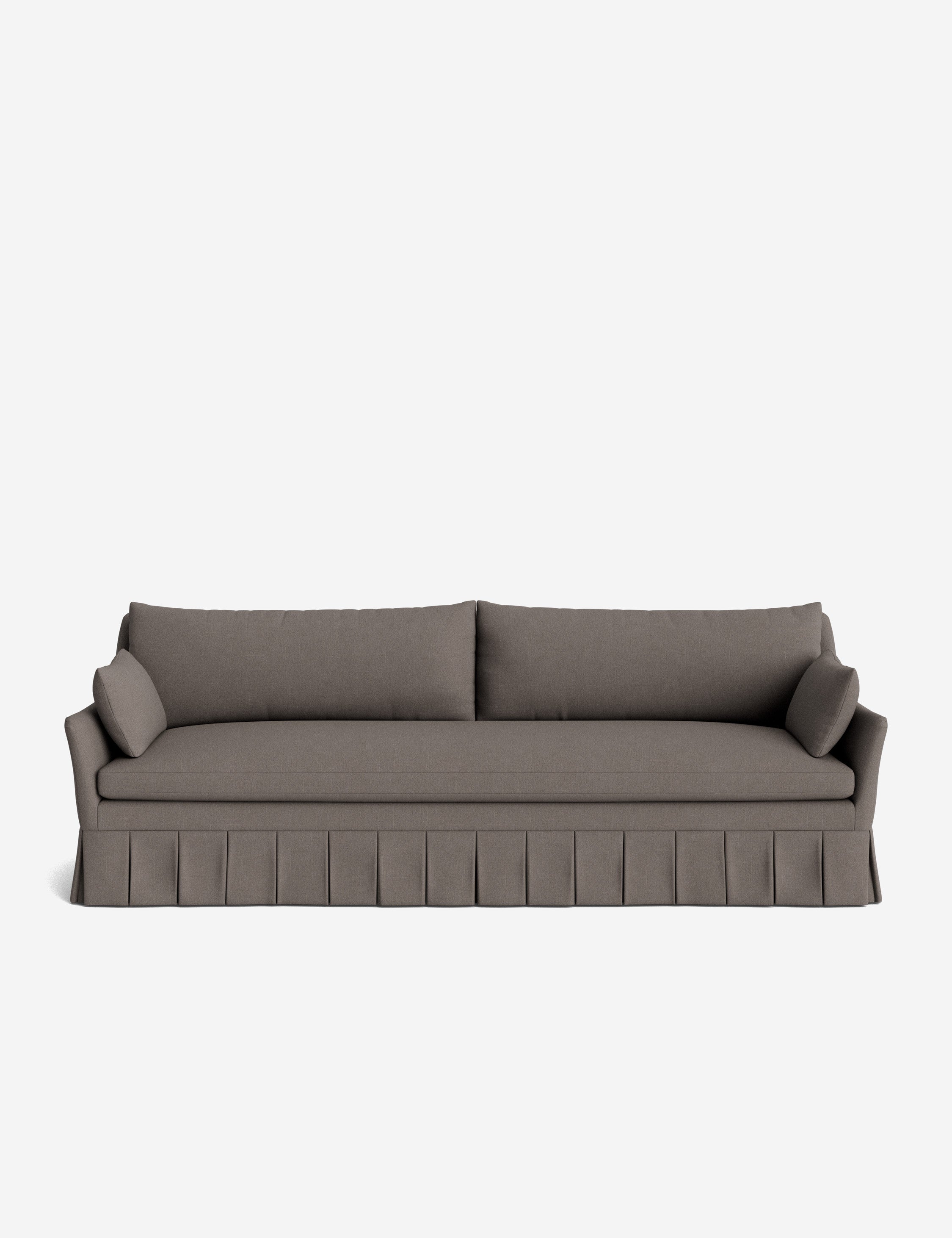 Portola Pleated Skirt Slope Arm Transitional Sofa