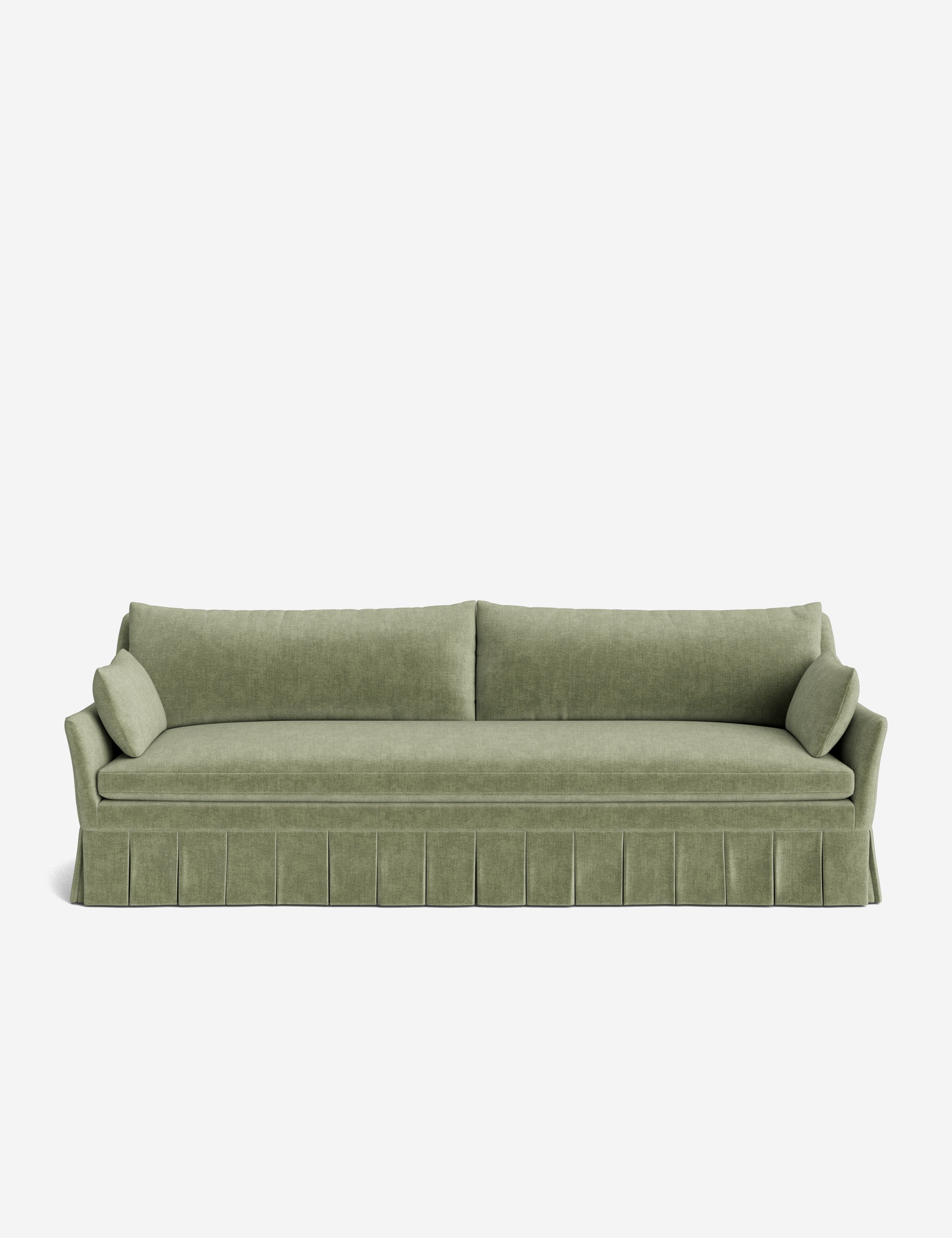 Portola Pleated Skirt Slope Arm Transitional Sofa