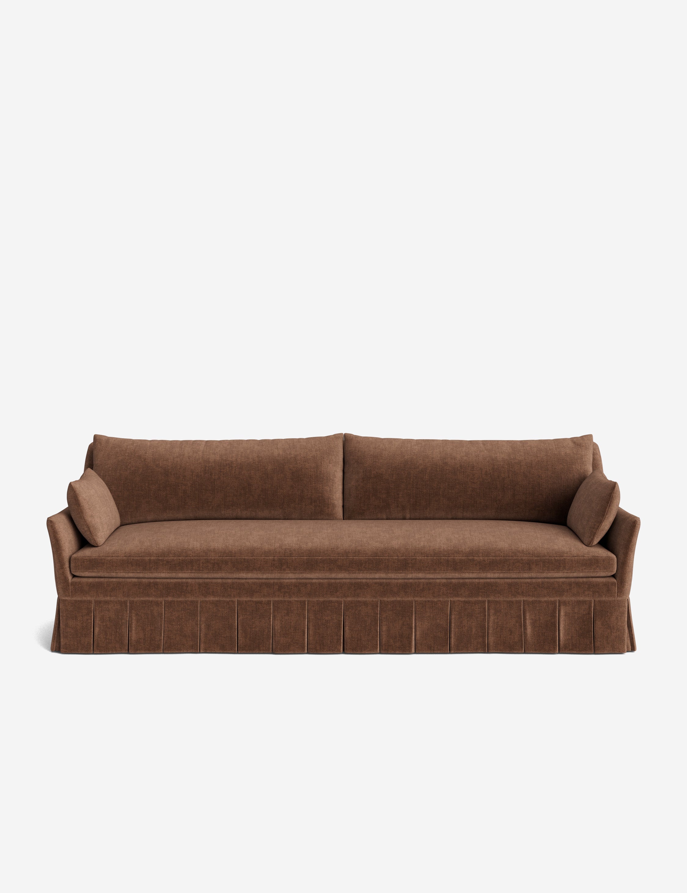 Portola Pleated Skirt Slope Arm Transitional Sofa