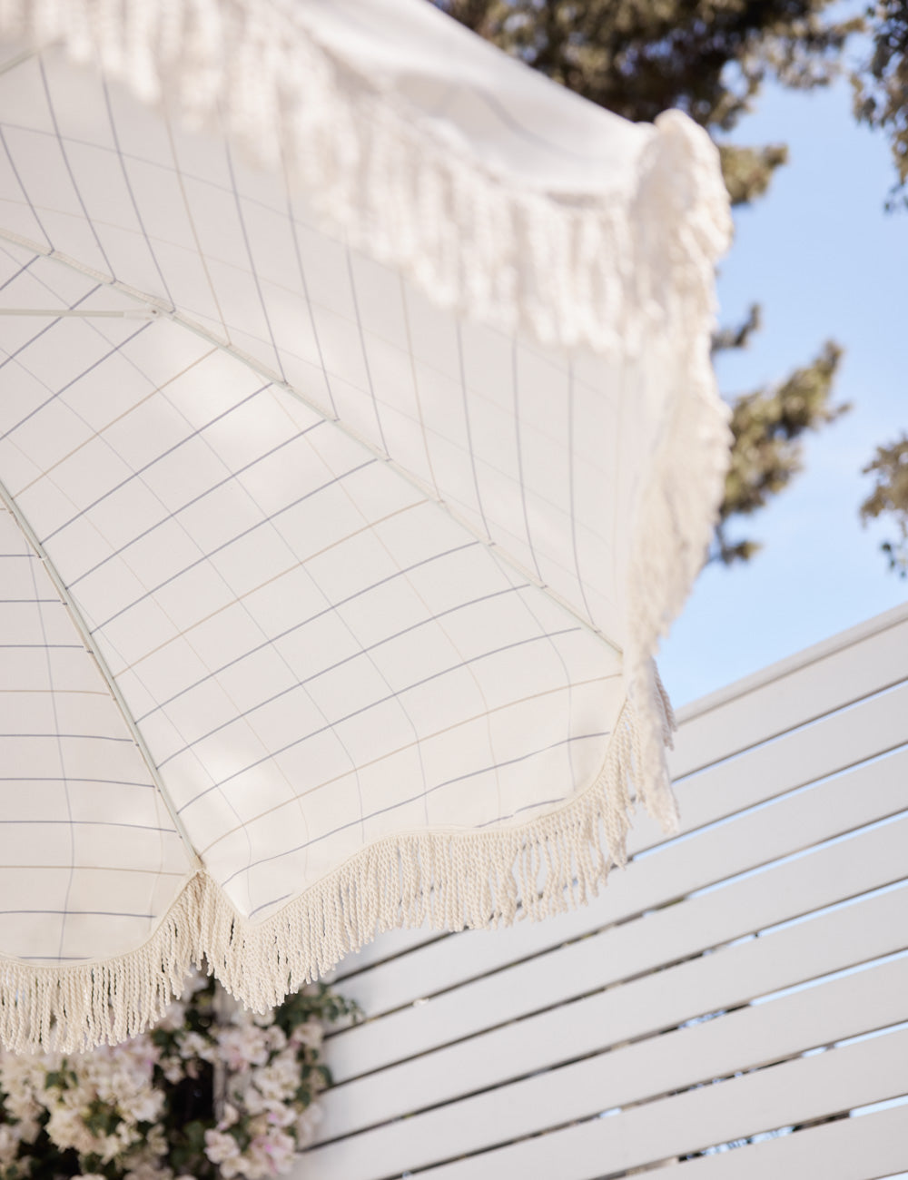 Premium Fringed Outdoor Patio Beach Umbrella