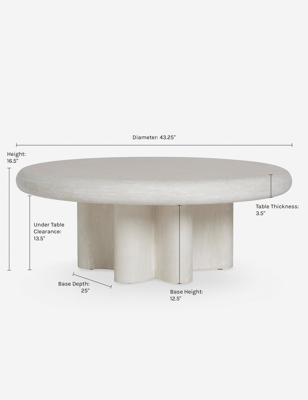Ruiz Indoor / Outdoor Round Coffee Table