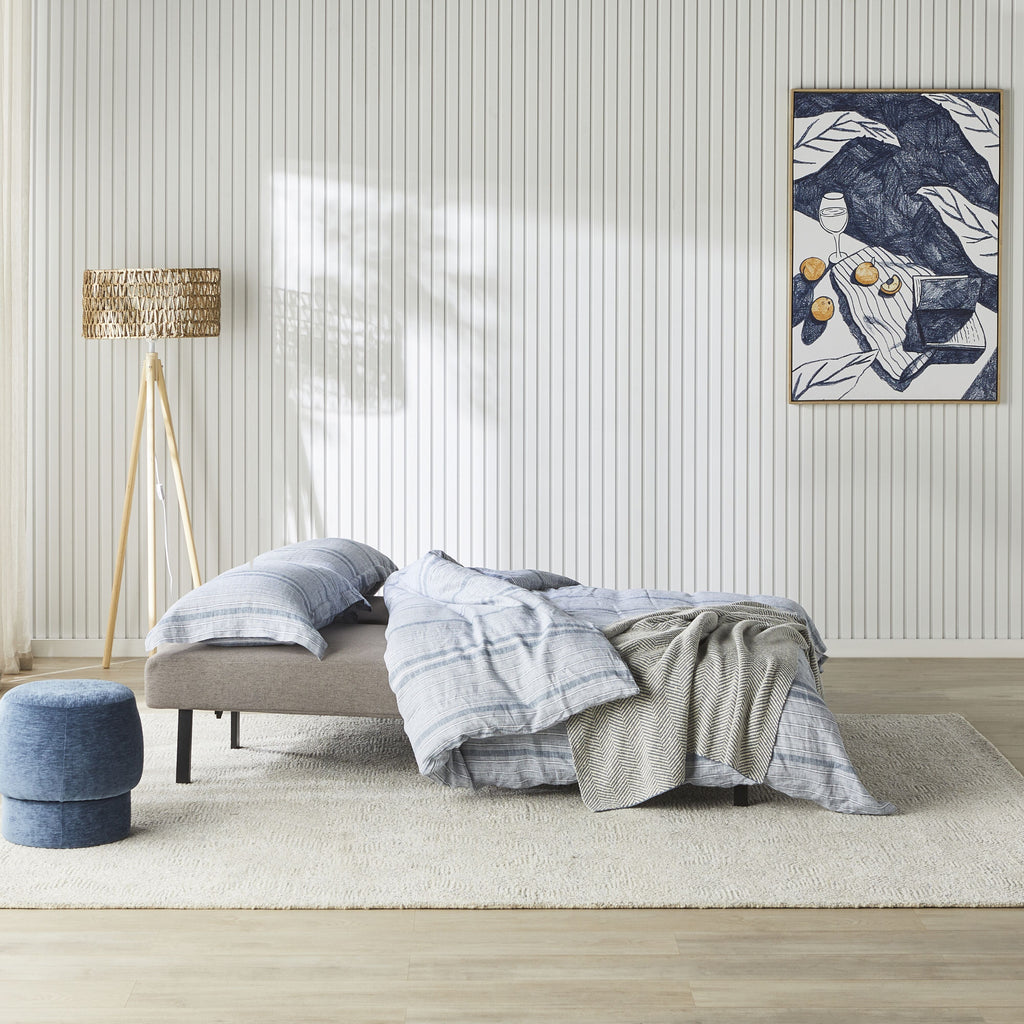 Flip-Down Sofa Bed Pebble Grey Polyester
