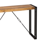 Console en bois de manguier avec cadre noir de style loft