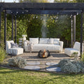 Rib-Cage Iron Fire Pit Black 360 Degree View 80cm