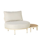 Fauteuil d'extérieur en aluminium courbé Naturel