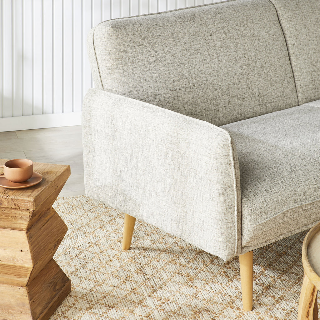 Click-Clack Sofa Bed Champagne Textured Weave