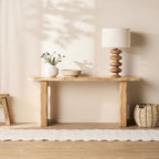 Console en acacia massif bord naturel 180cm