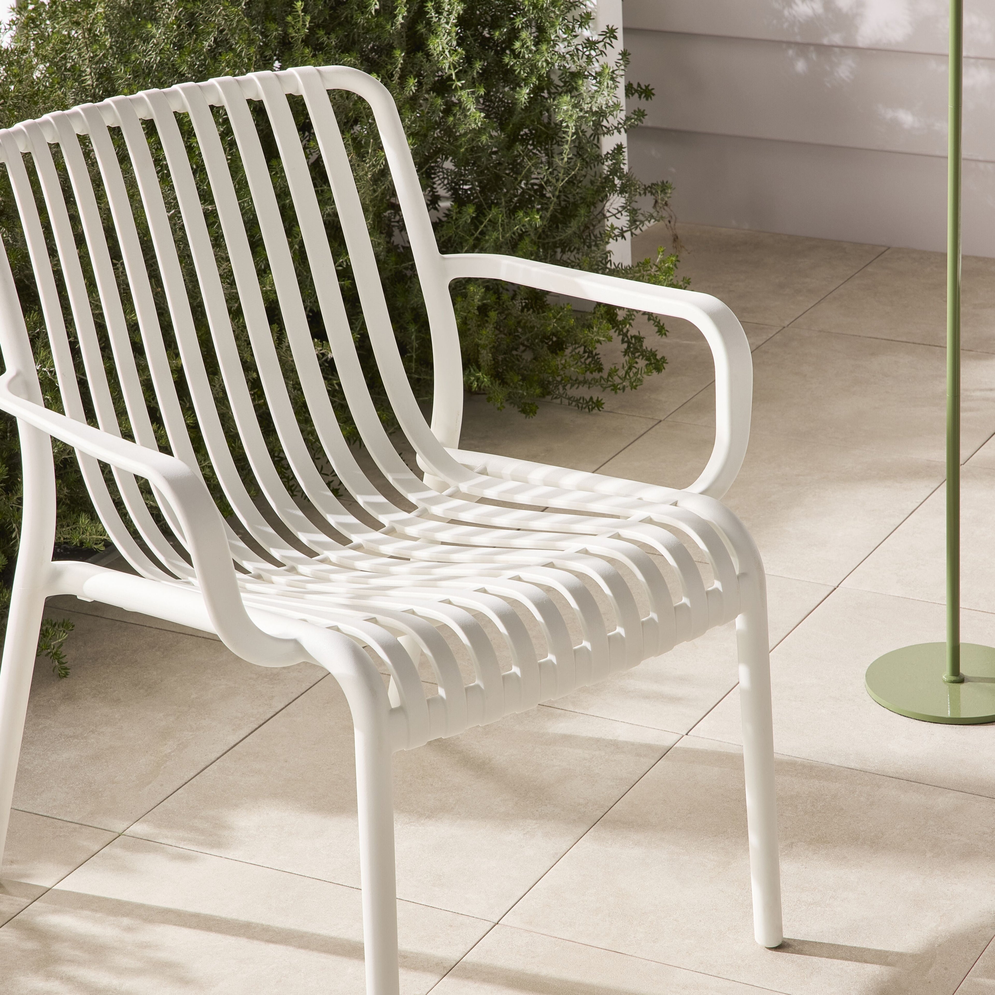 UV Stabilised Plastic Outdoor Chair White