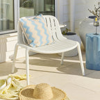 Chaise d'extérieur empilable en polypropylène blanc