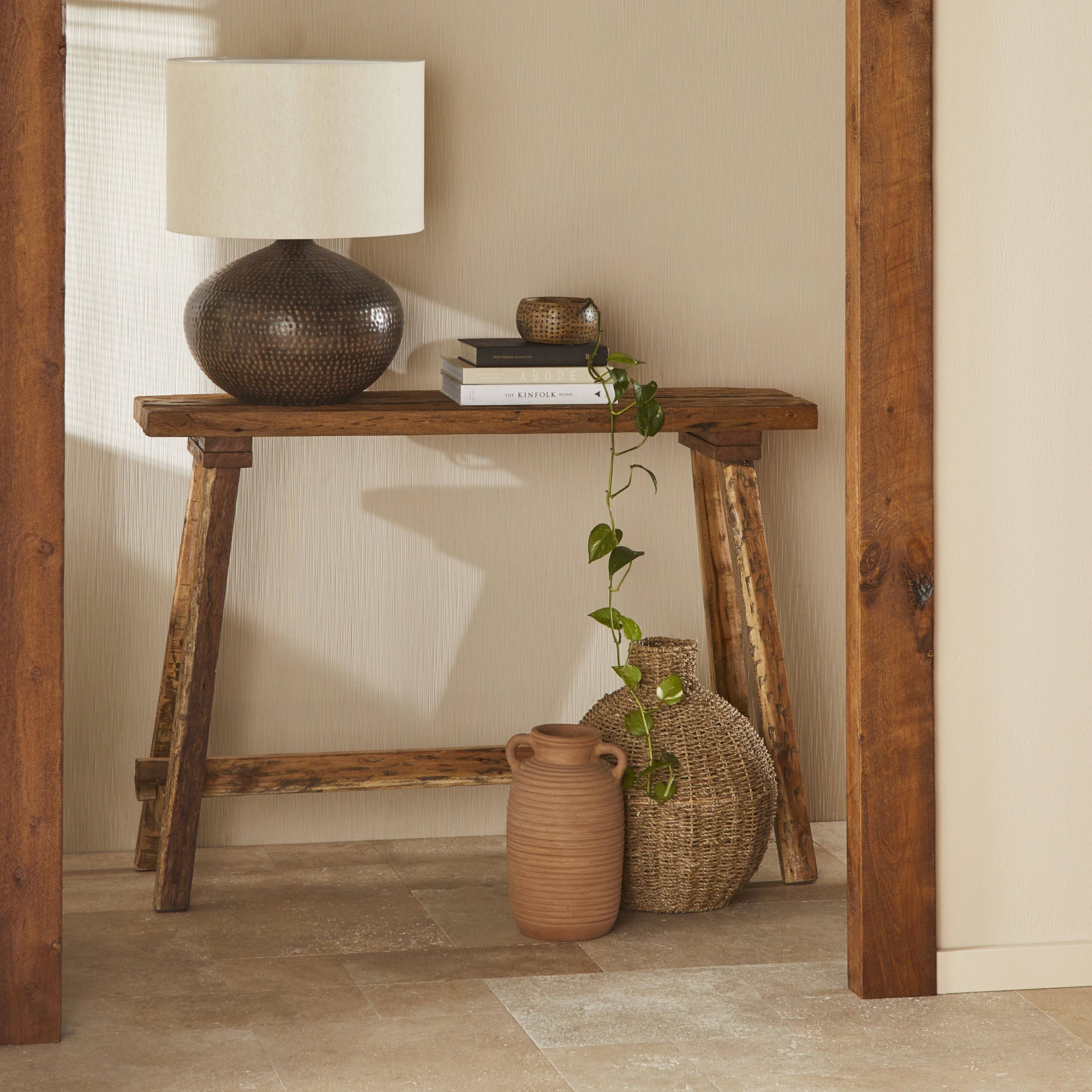 Recycled Mixed Wood Console Table 120cm