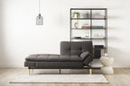 Canapé-lit convertible en tissu gris anthracite