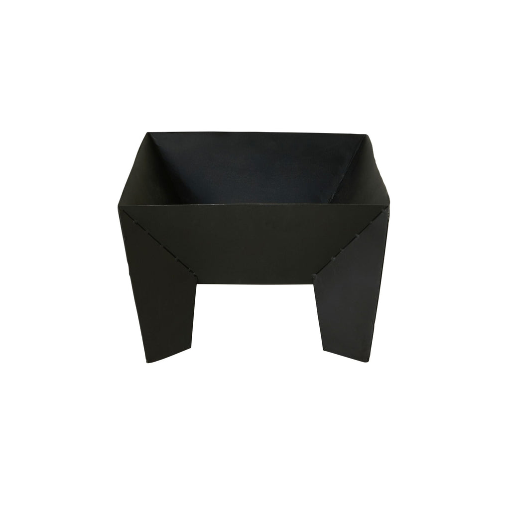 Rectangular Iron Fire Pit Matte Black 80x50cm