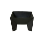 Foyer rectangulaire en fer noir mat 80x50cm