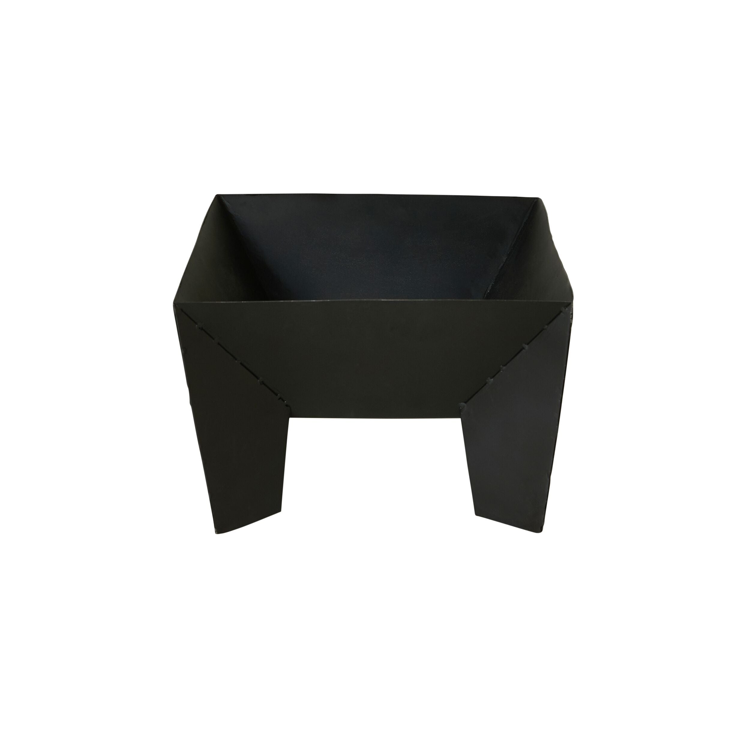 Rectangular Iron Fire Pit Matte Black 80x50cm