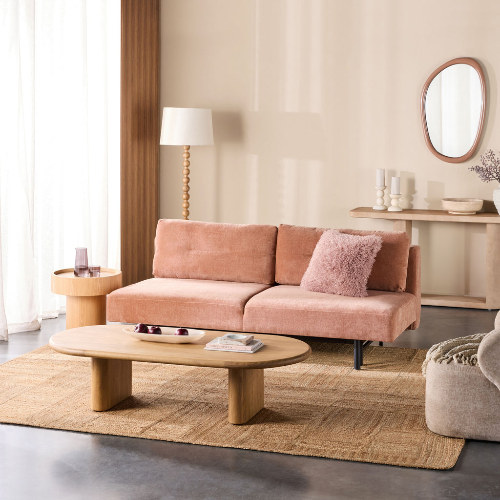 Pull-Out Sofa Bed with Pocket Springs Almond
