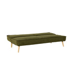 Canapé convertible clic-clac en tissu texturé vert olive