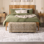 Coffre de rangement en rotin Kubu naturel 135 cm