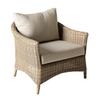 Fauteuil d'extérieur en osier naturel Hamptons