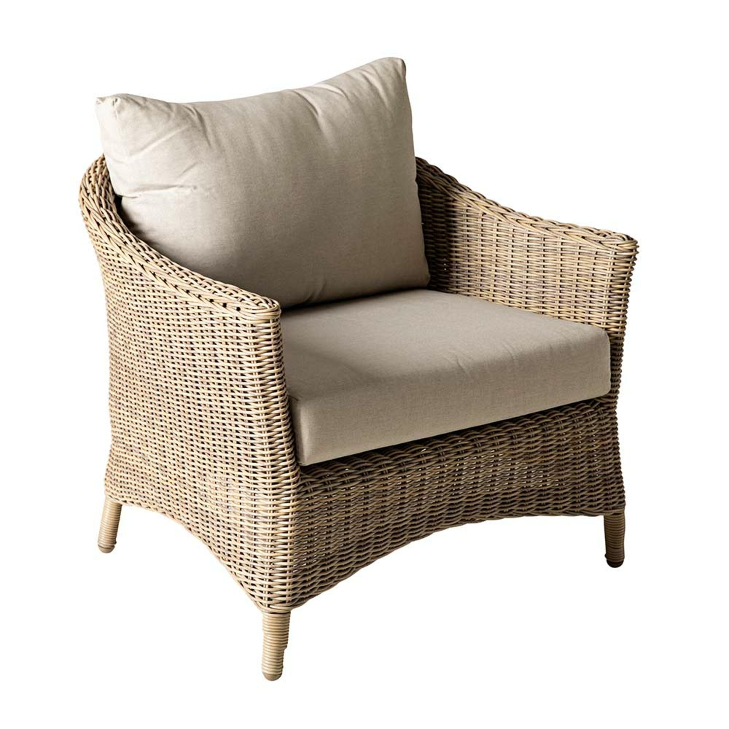 Hamptons Wicker Outdoor Armchair Natural