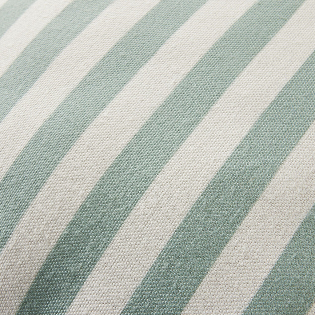 Scallop Edge Stripe Outdoor Cushion 45x45cm Soft Green