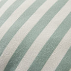 Coussin d'extérieur rayé à bord festonné 45x45cm Vert tendre