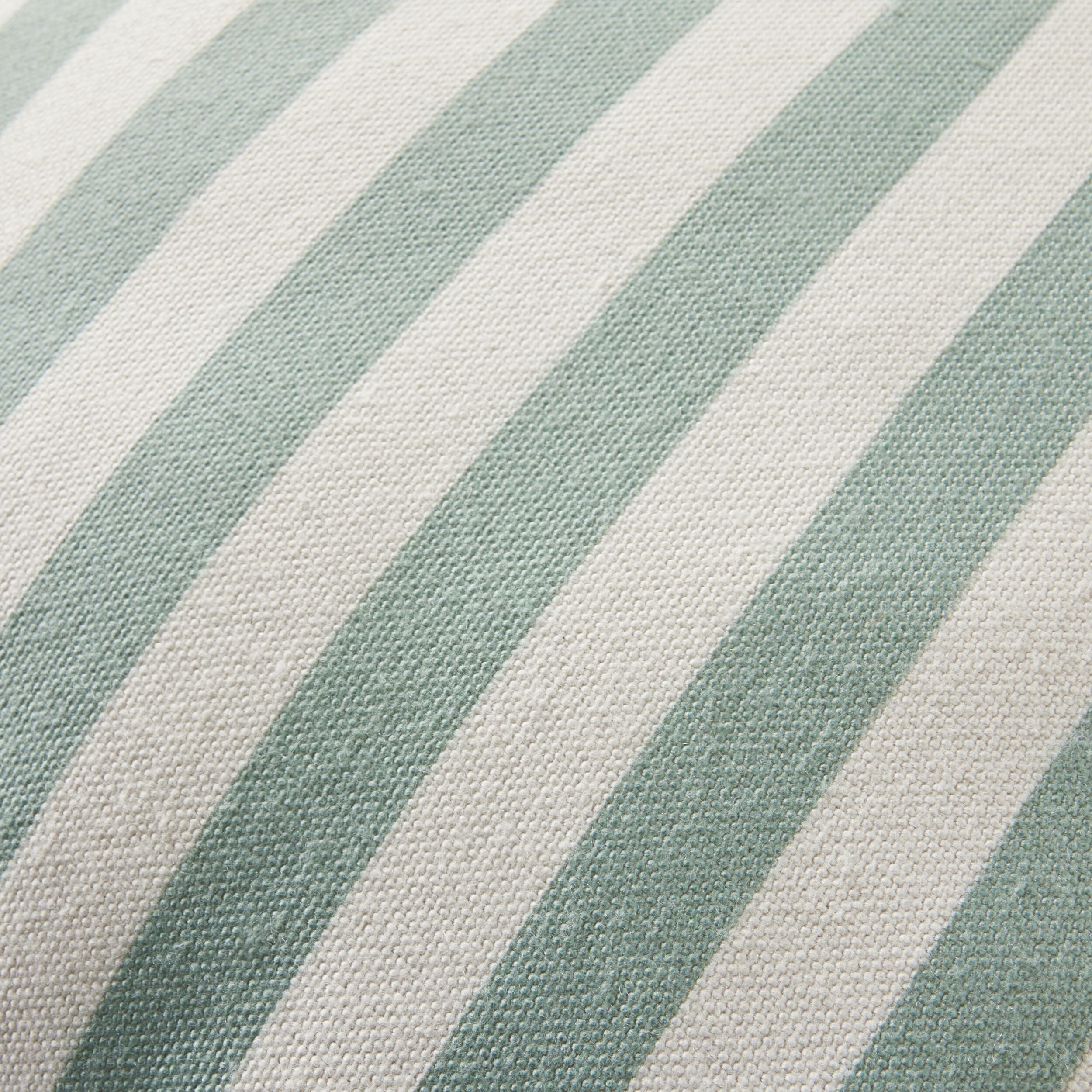 Scallop Edge Stripe Outdoor Cushion 45x45cm Soft Green